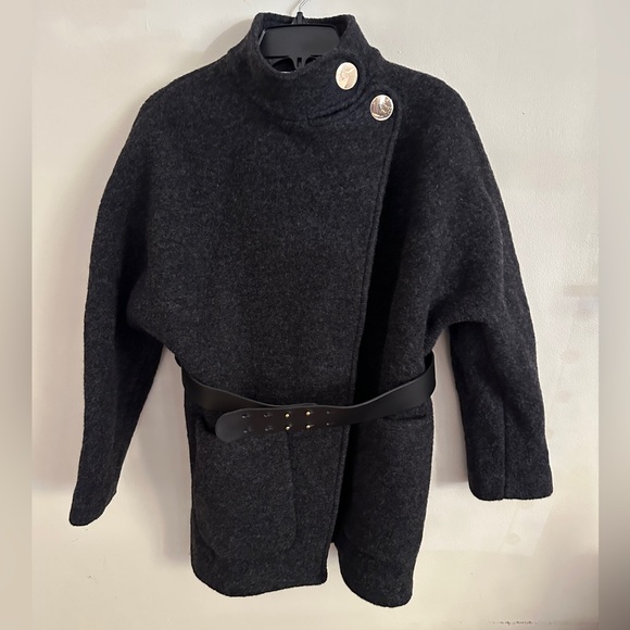 New ba&sh wool Calvi coat. Anthracite. Size European 0 (or 2 in US) - Picture 3 of 15